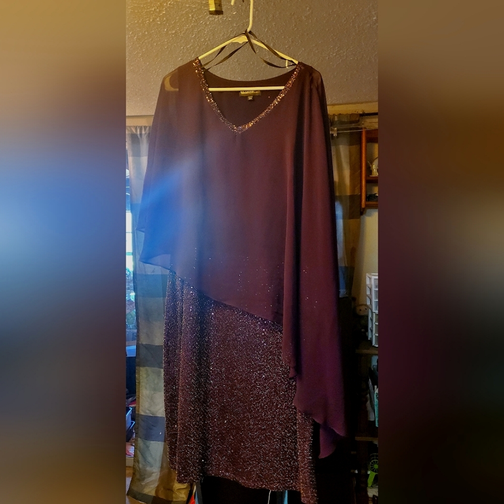 Burgundy dress